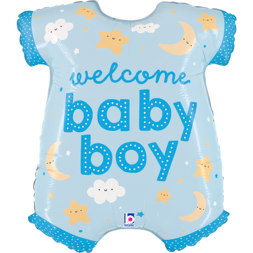 Balloon Baby Boy Onesie blue